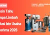 Mesin Tahu Tanpa Limbah Solusi Izin Usaha Diterima 2026